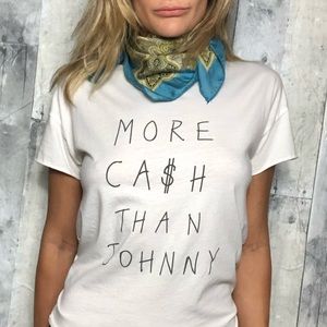 NWT “More Ca$h than Johnny” graphic T